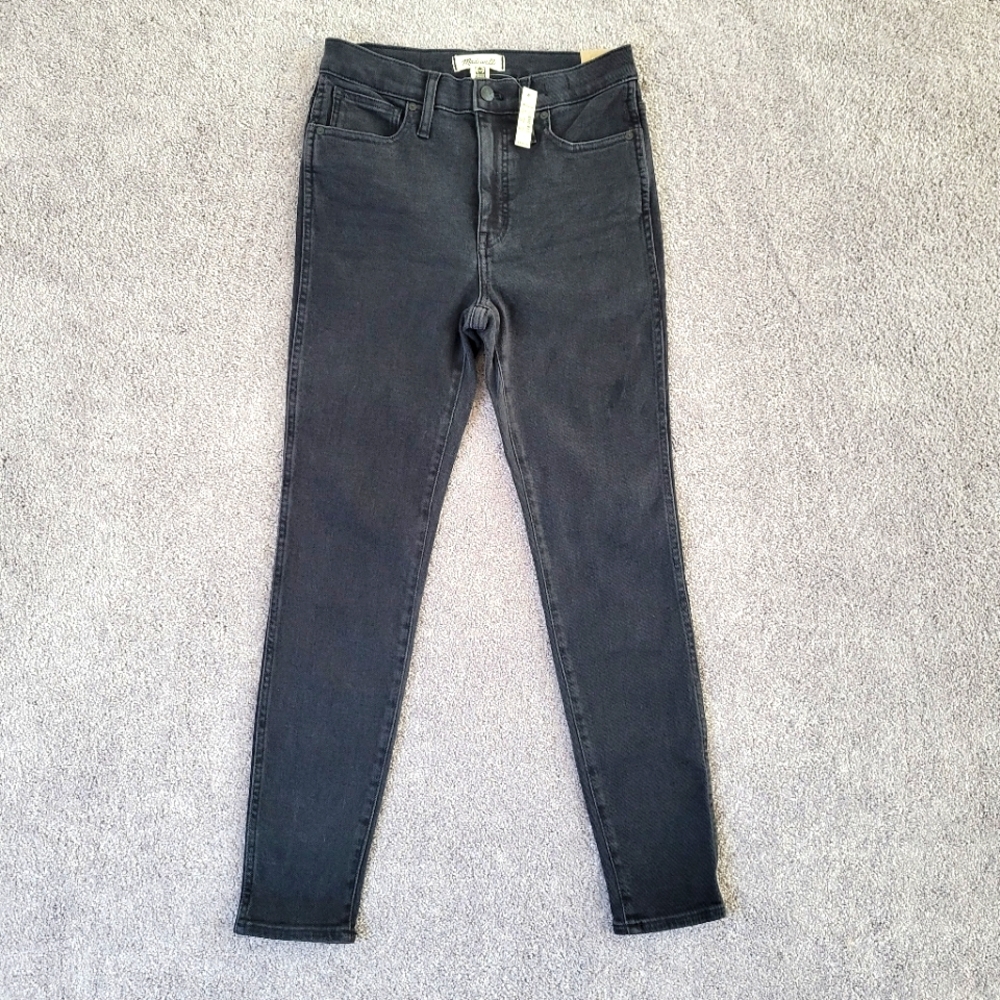 Madewell 10" High Rise Skinny Jeans 28 Black Womens Brand New MA977